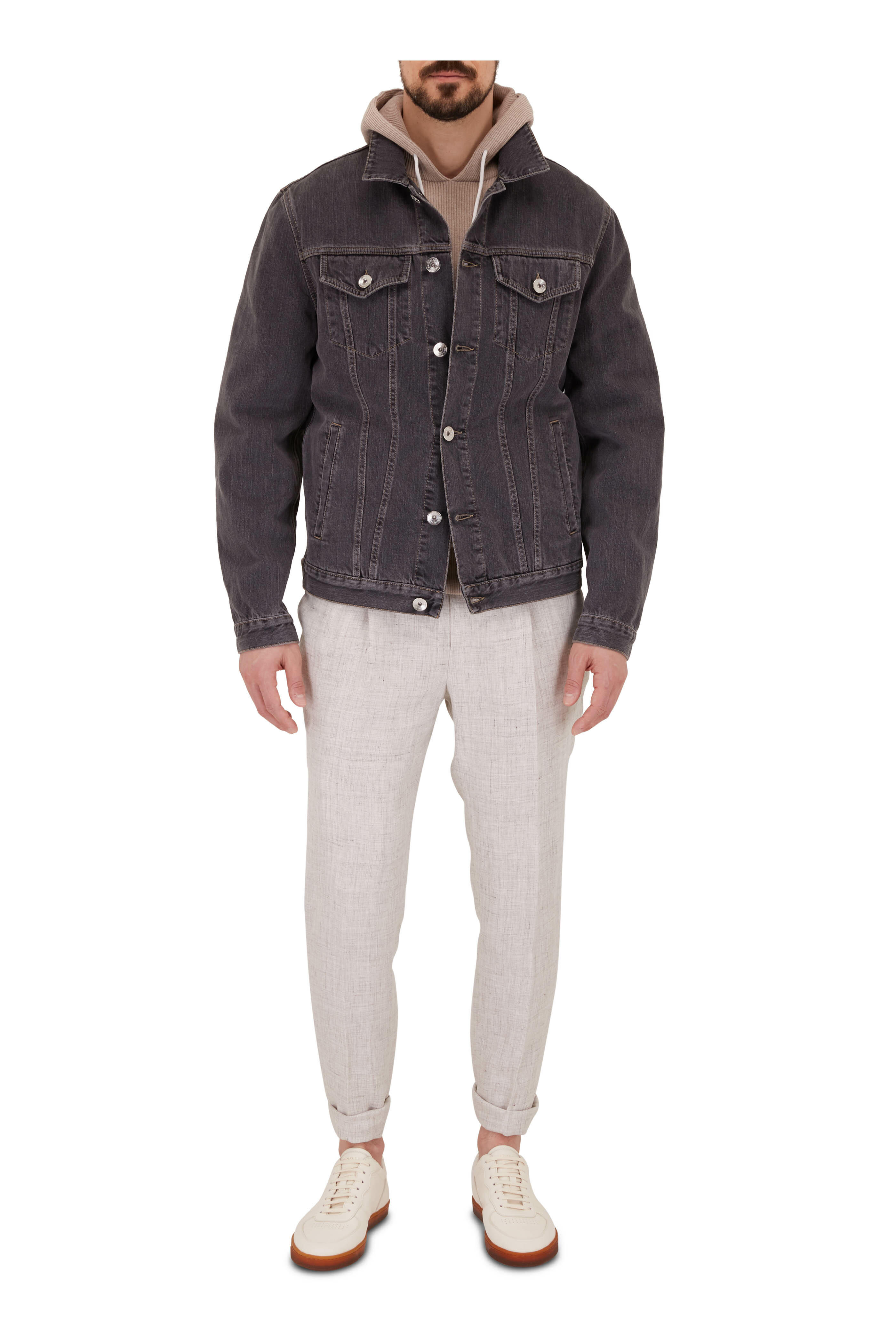 Brunello Cucinelli - Medium Brown Ribbed Cotton Hoodie