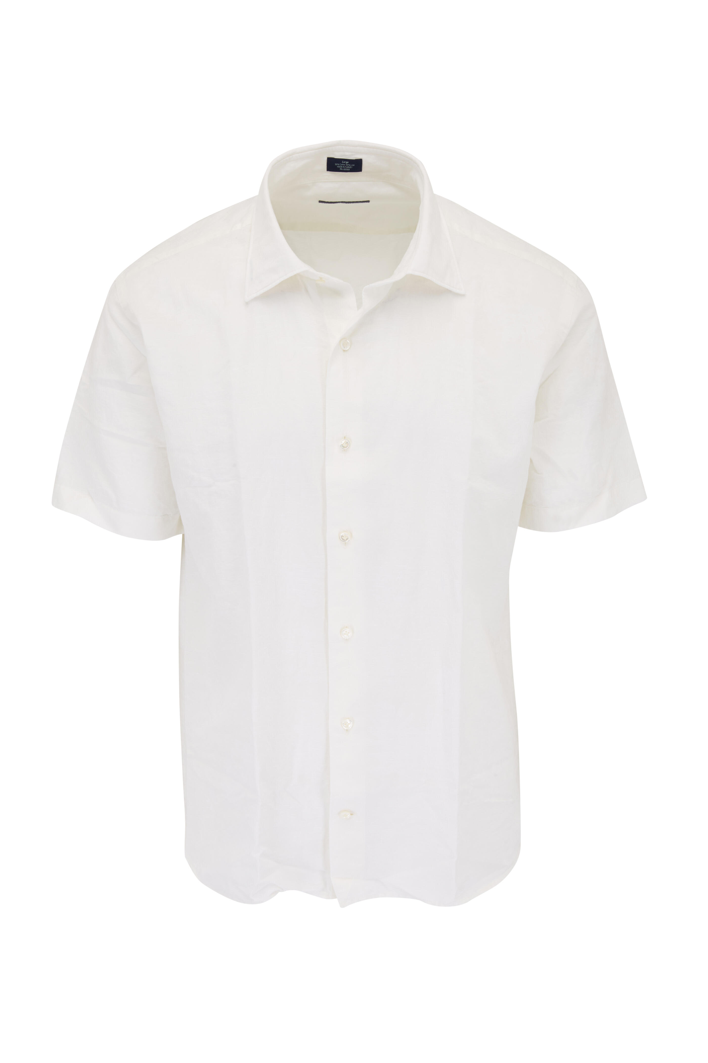 Peter Millar - White Coral Gull Cotton & Linen Sport Shirt