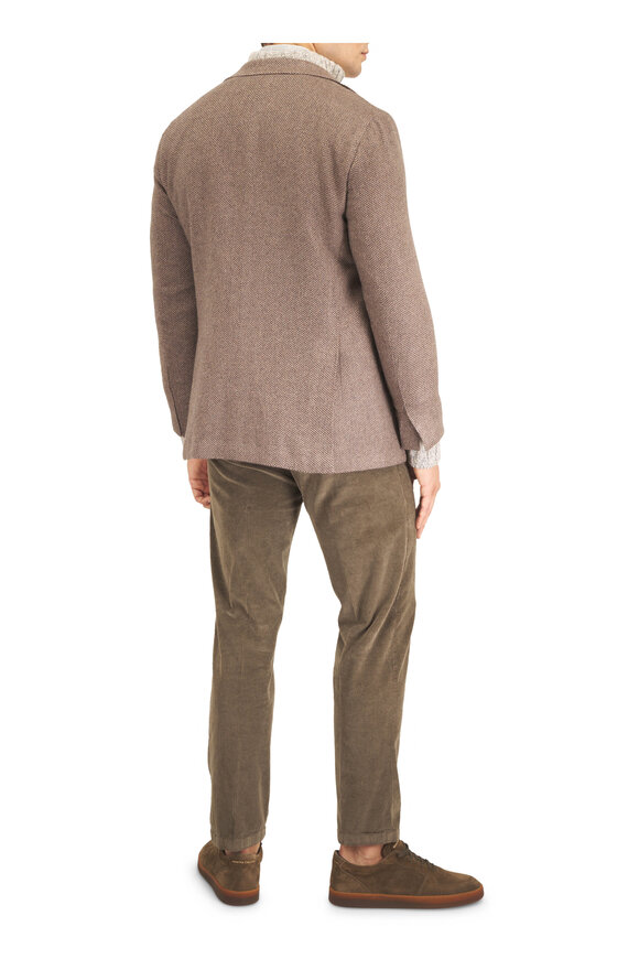 Kiton Walnut Cashmere Birdseye Sportcoat - view 3