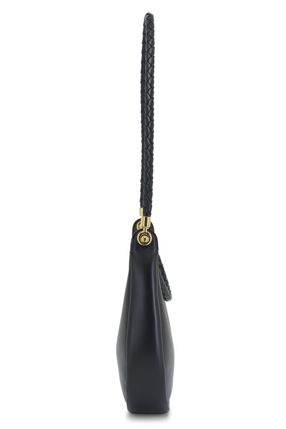 Bottega Veneta - Hula Hoop Black Leather Shoulder Bag