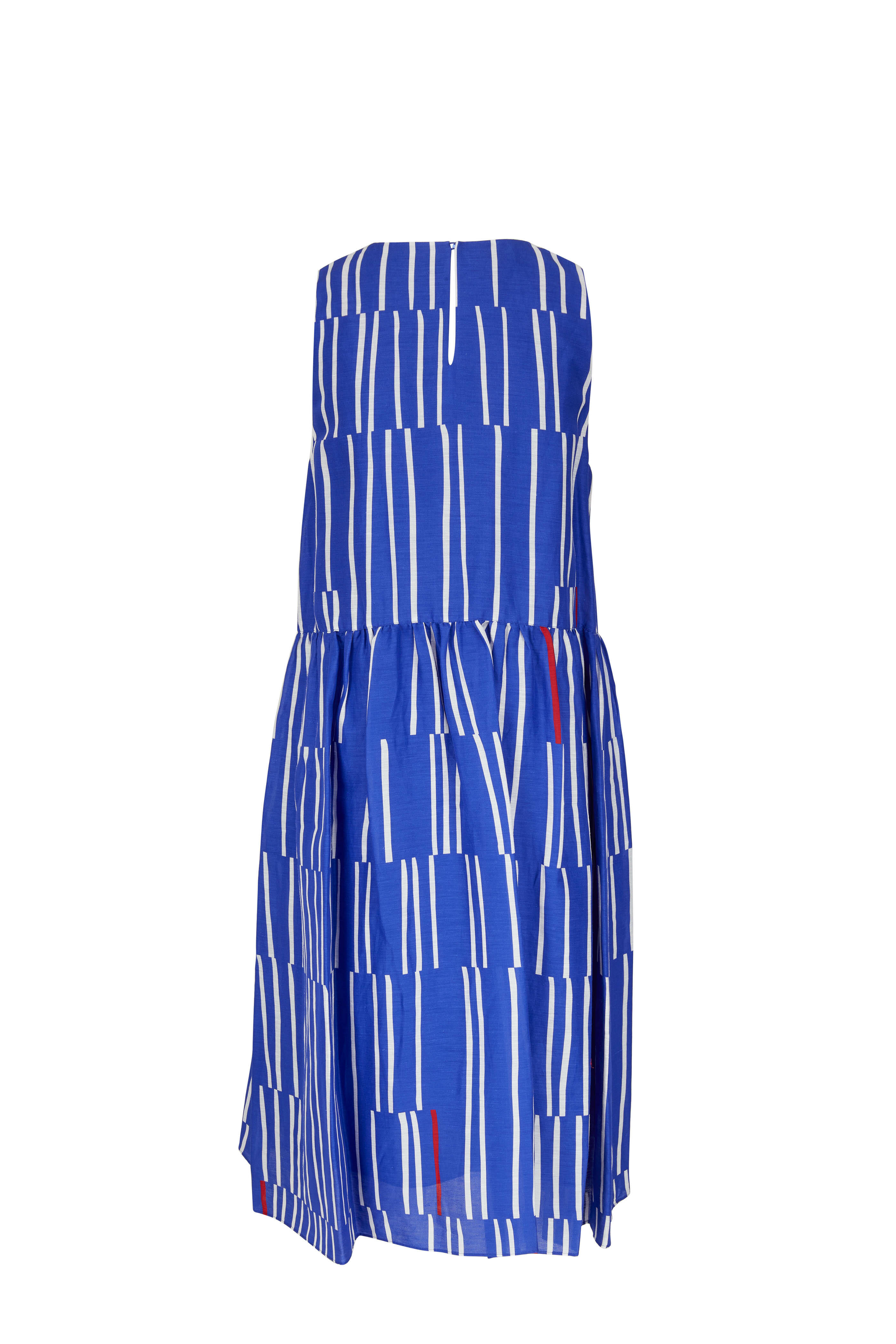 LAFAYETTE 148 Blue and White Striped Midi Dress Women Size high quality Small