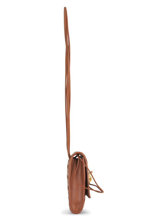 Bottega Veneta Andiamo Tannin Woven Leather Crossbody Pouch - view 4