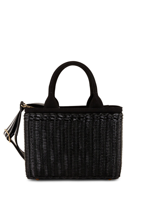 Prada - Black Coated Wicker Tote