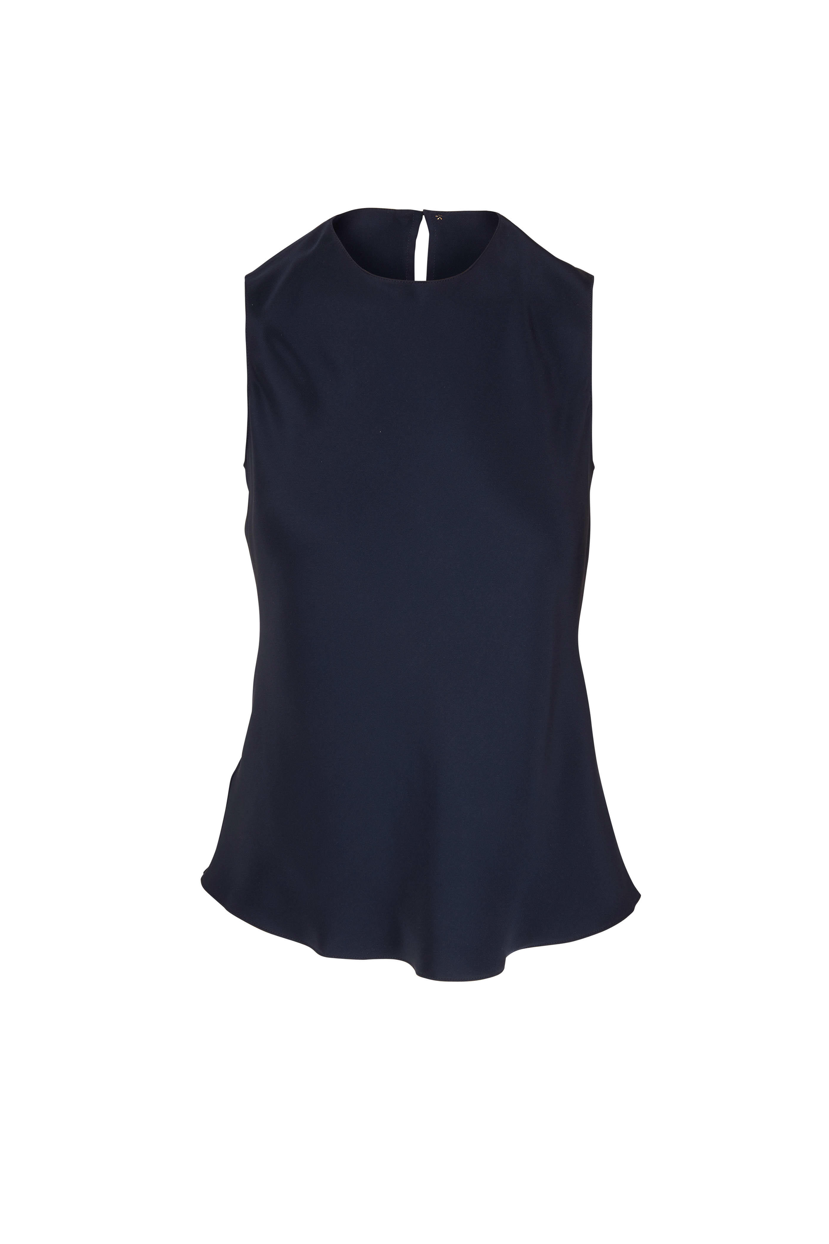 Peter Cohen - Gearbox Navy 4-Ply Silk Tank | Mitchell Stores