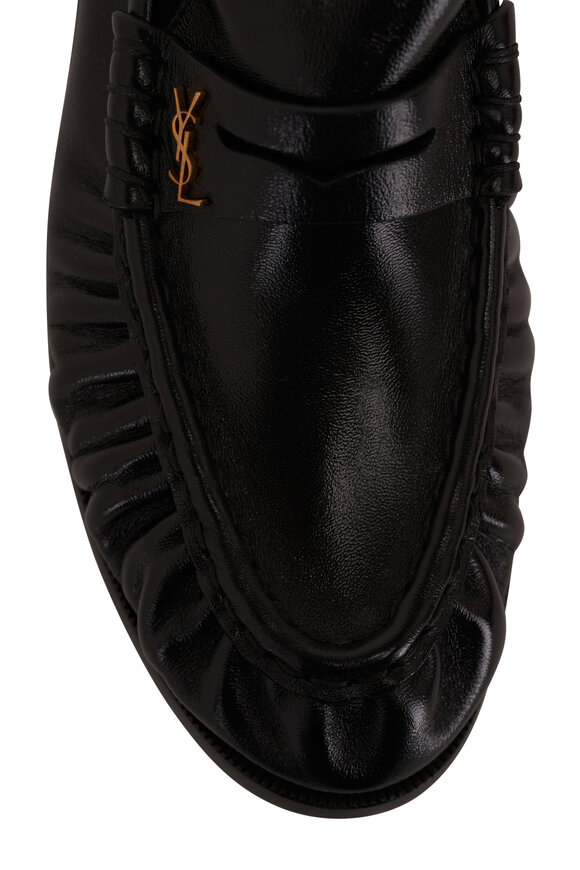 Saint Laurent - Le Loafer Black Nappa Moc Toe Penny Loafer