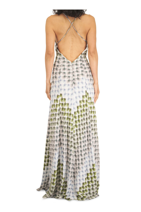Missoni Blue Multicolor Lamé Maxi Dress - view 4