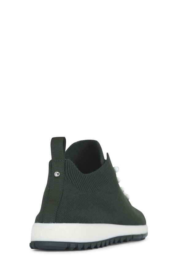 Jimmy Choo Veles Dark Moss Mix Knit Sneaker - view 3
