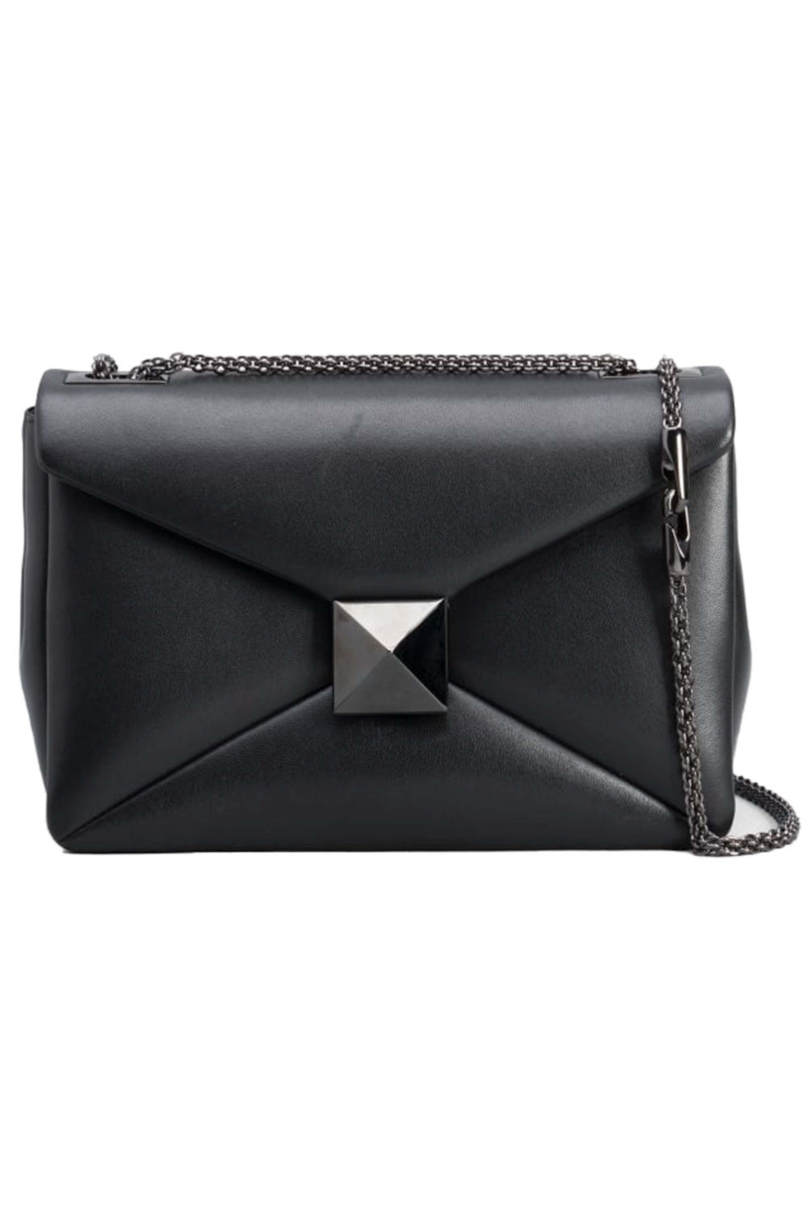 Valentino Garavani - Medium One Stud Shoulder Bag in Nero