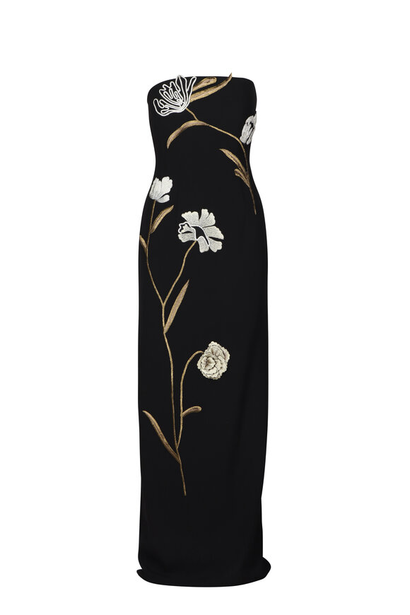 chinese dress ladies J Mendel Italian Wavy Embroidered Novelty - Orange