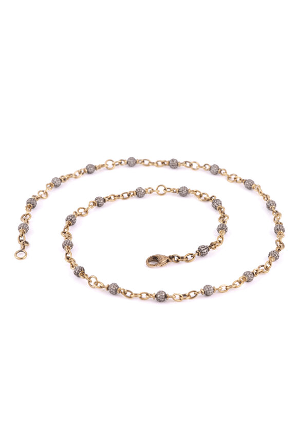 Sylva & Cie Diamond Beaded Necklace