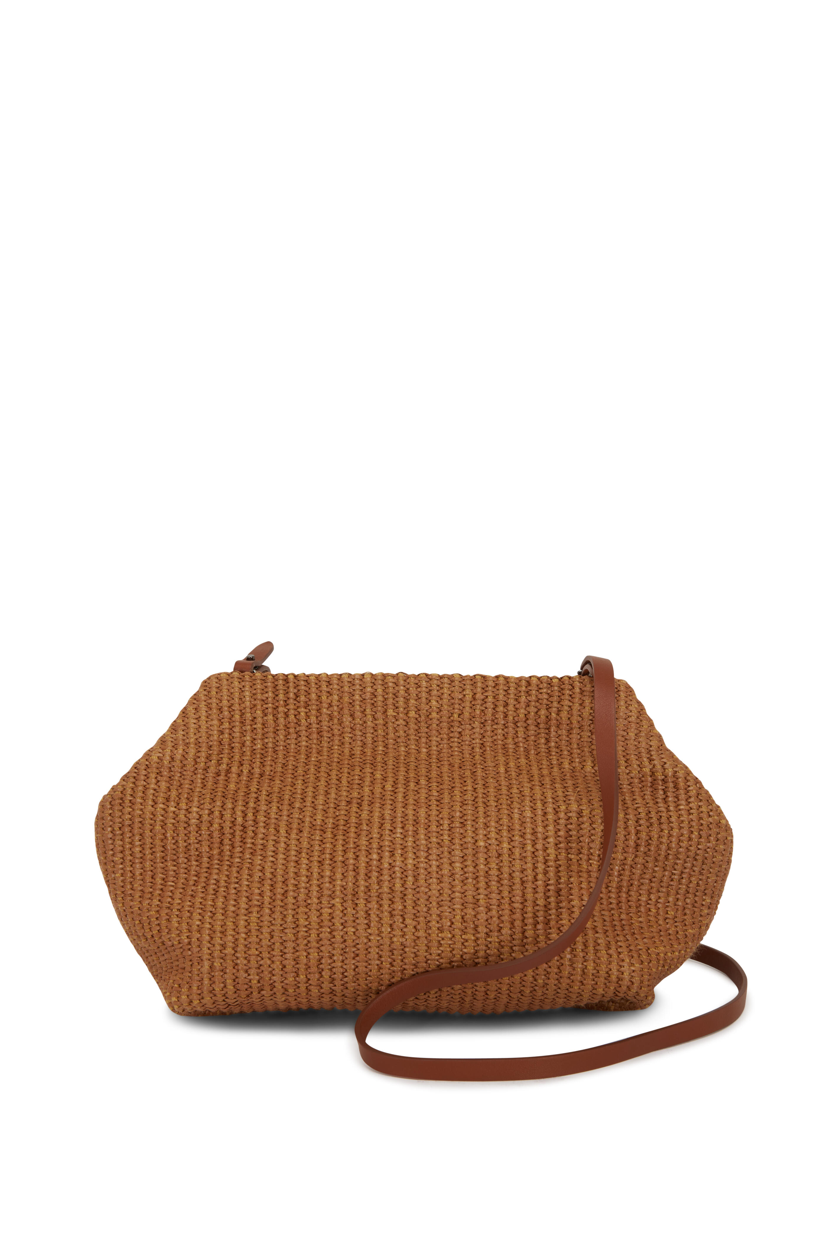 【BRUNELLO CUCINELLI】DARK YELLOW LEATHER CROSSBODY BAG Brunello Cucinelli - Farrow Raffia Crossbody Bag