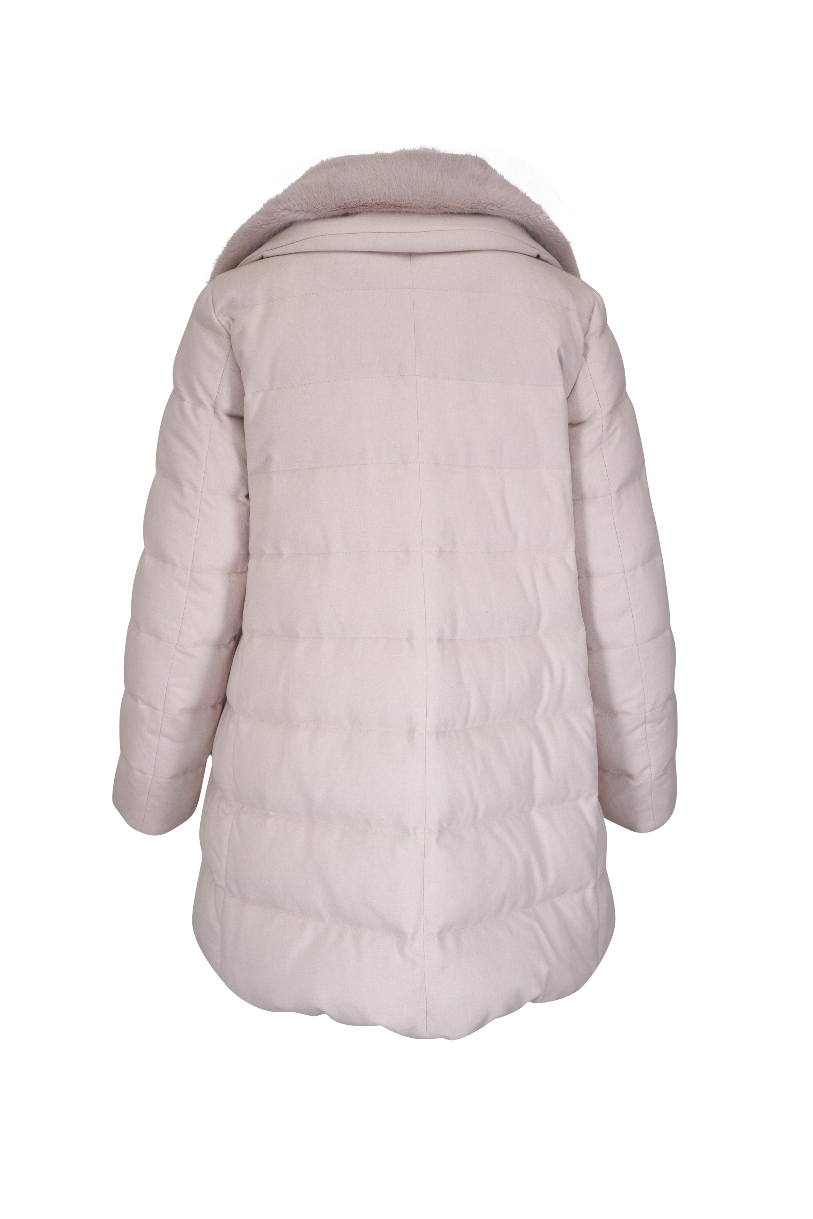 ダウンジャケット・コート HERNO FW24 Silk and cashmere down jacket (PI001982D 2157) Herno - Beige Silk & Cashmere Quilted Down Coat | Mitchell