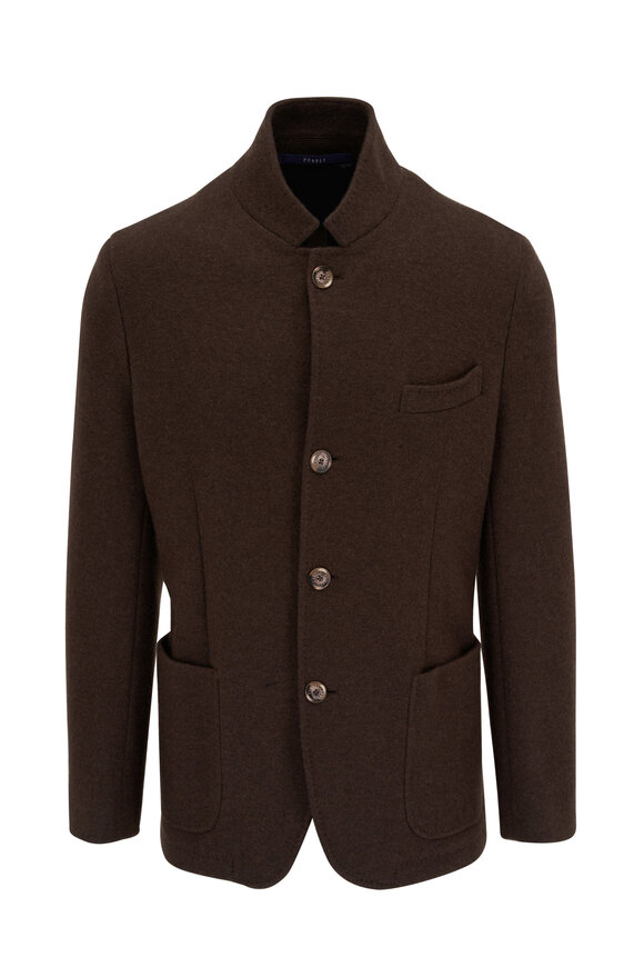 Fedeli Brown & Navy Double-Faced Cashmere Jacket - view 5