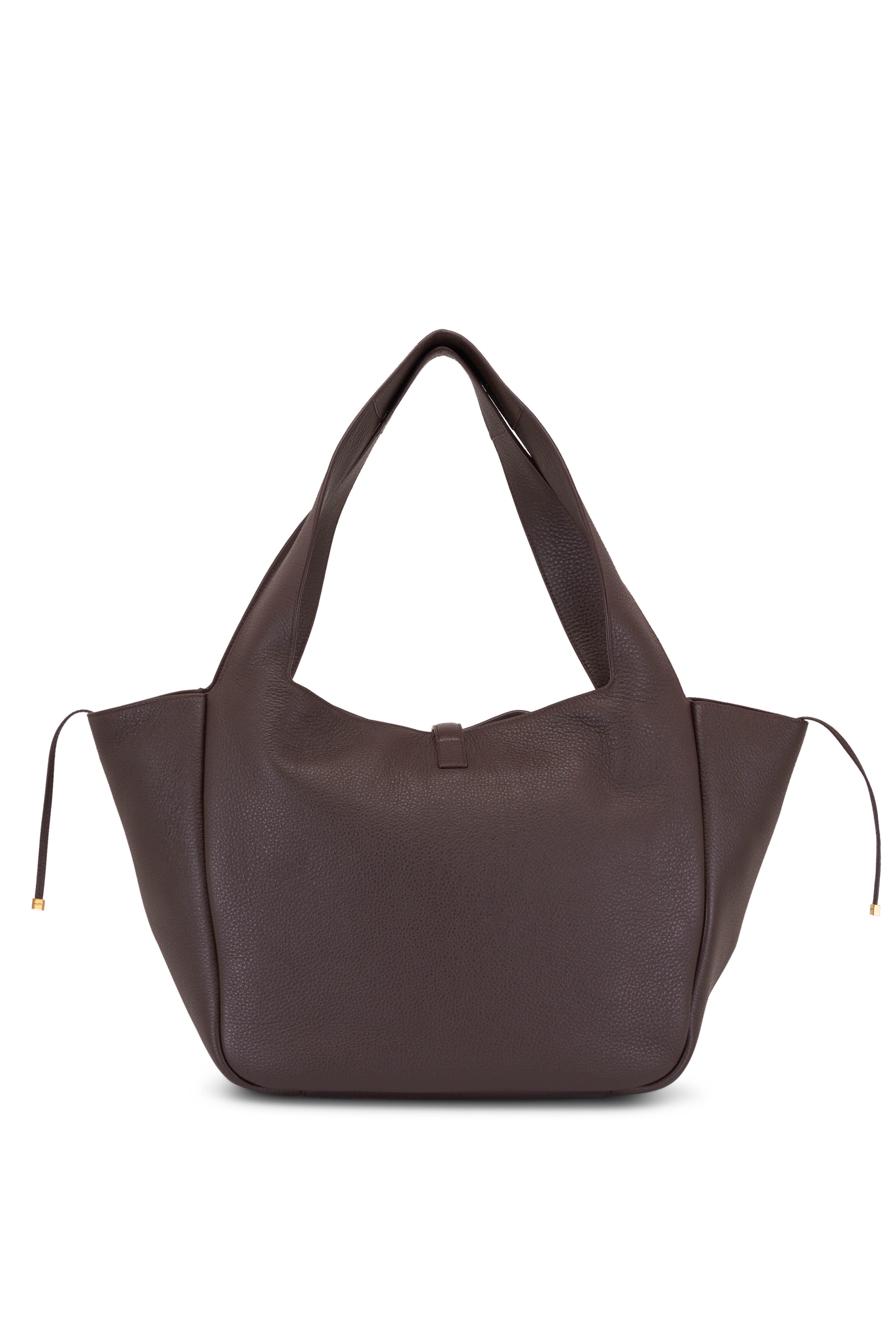 Saint Laurent - Large Le 5 À 7 Bea Marron Fonce Leather Tote