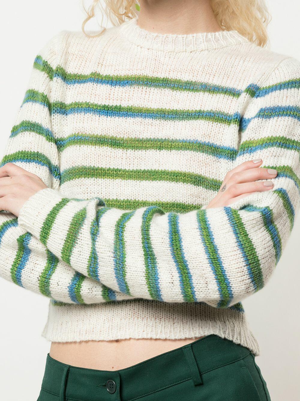 The Elder Statesman knitted cashmere-cotton jumper - Green