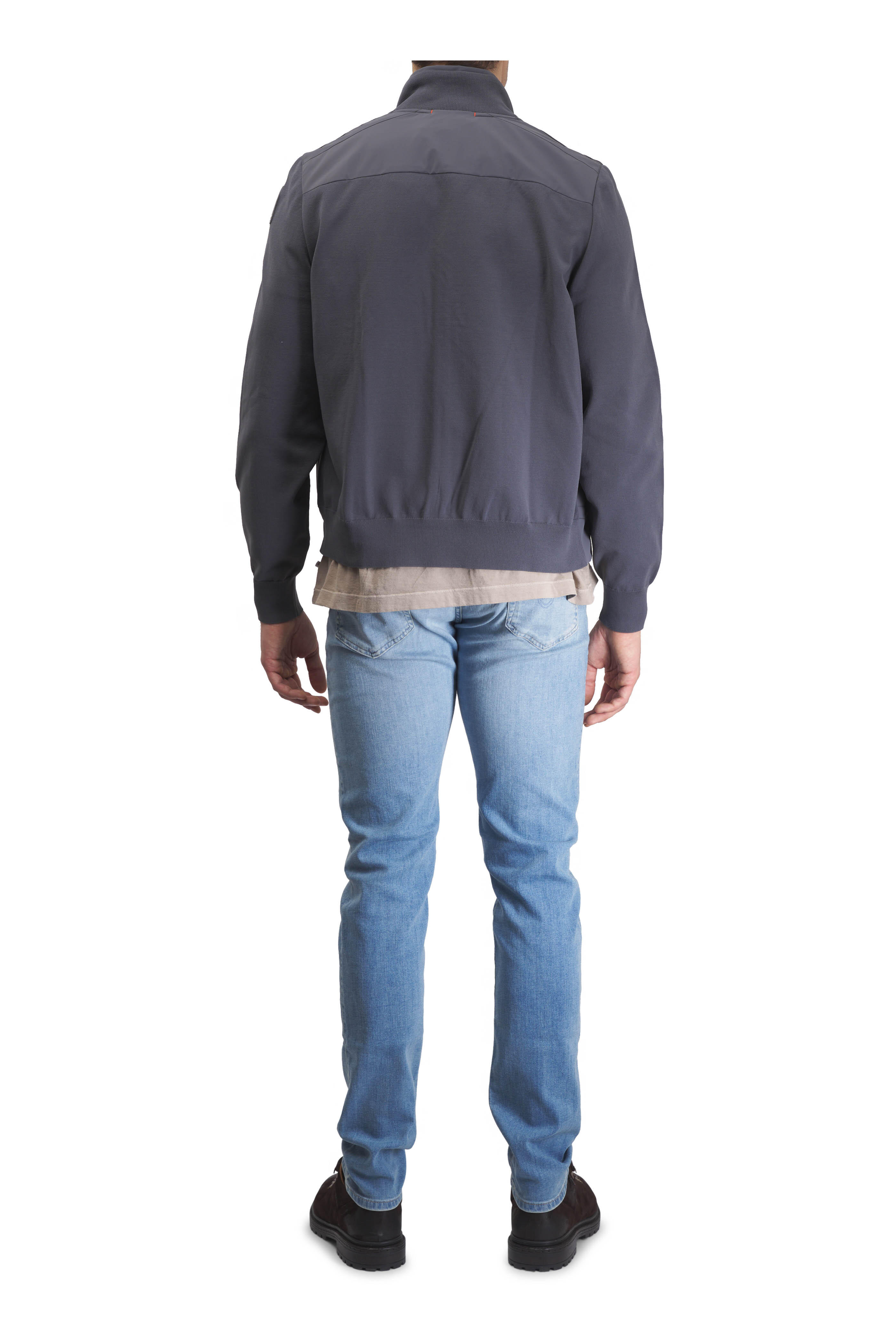 Parajumpers - Zorba Gray Knit Hybrid Full Zip Jacket