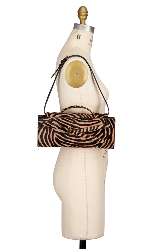 Veronica Beard Tan & Black Dash Clutch - view 5