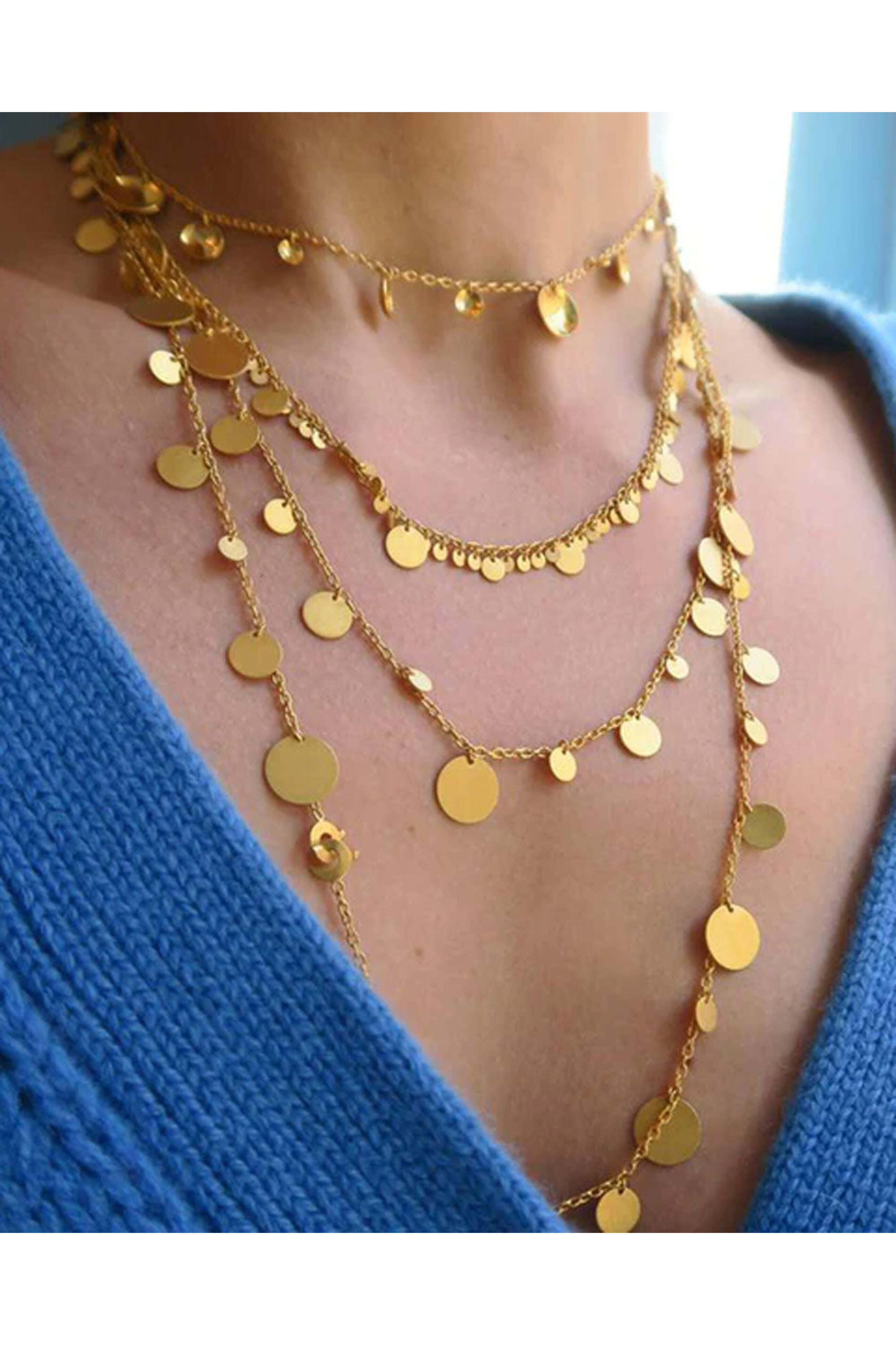 Marie-Hélène De Taillac - 22k Yellow Gold Irregular Sequin Necklace