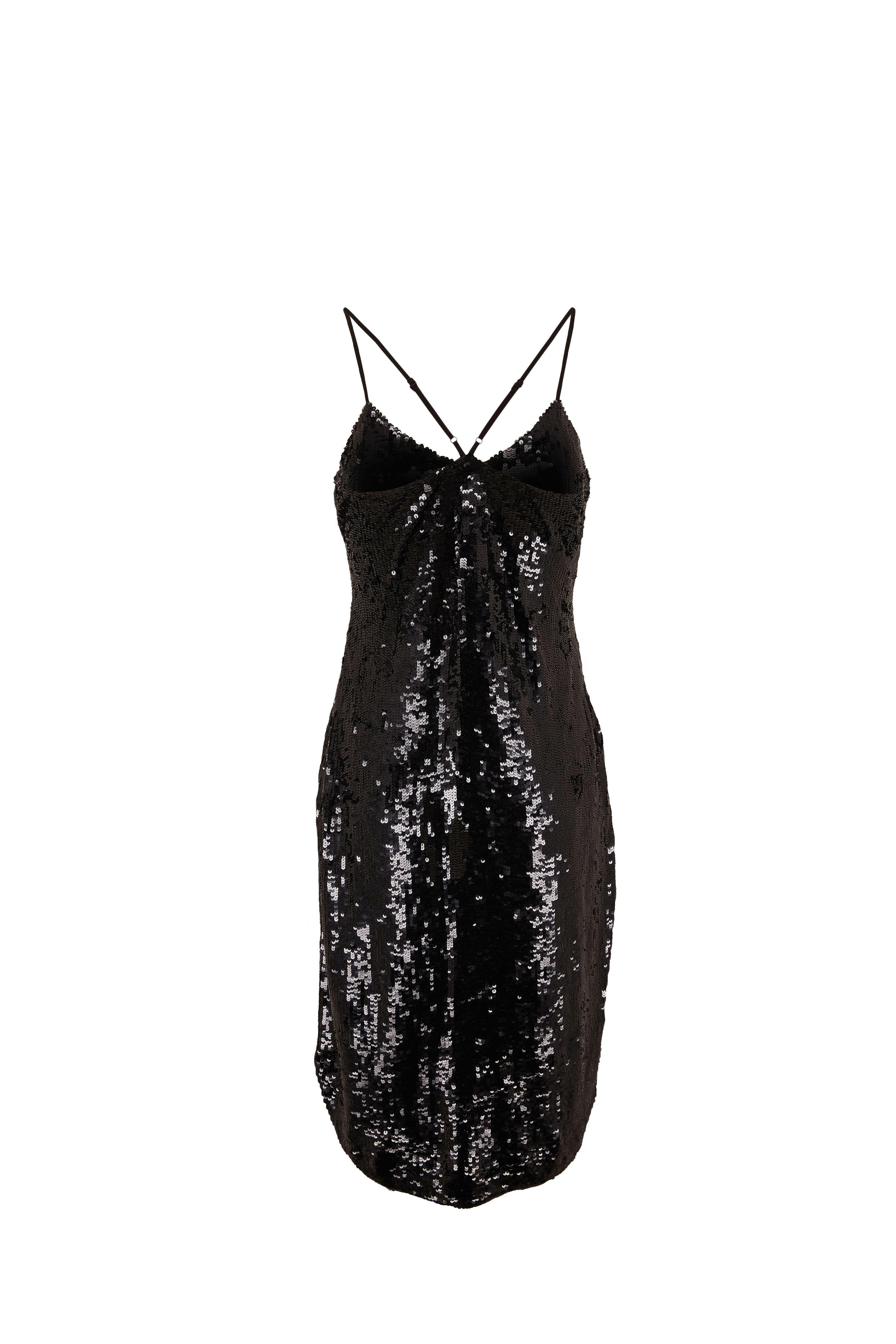 glitter cami dress Sequin Tie Back Cami Dress Hot Pink / M By Trendsi