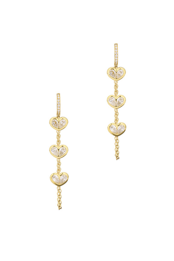 Rahaminov 18k Yellow Gold Diamond Chain Huggie