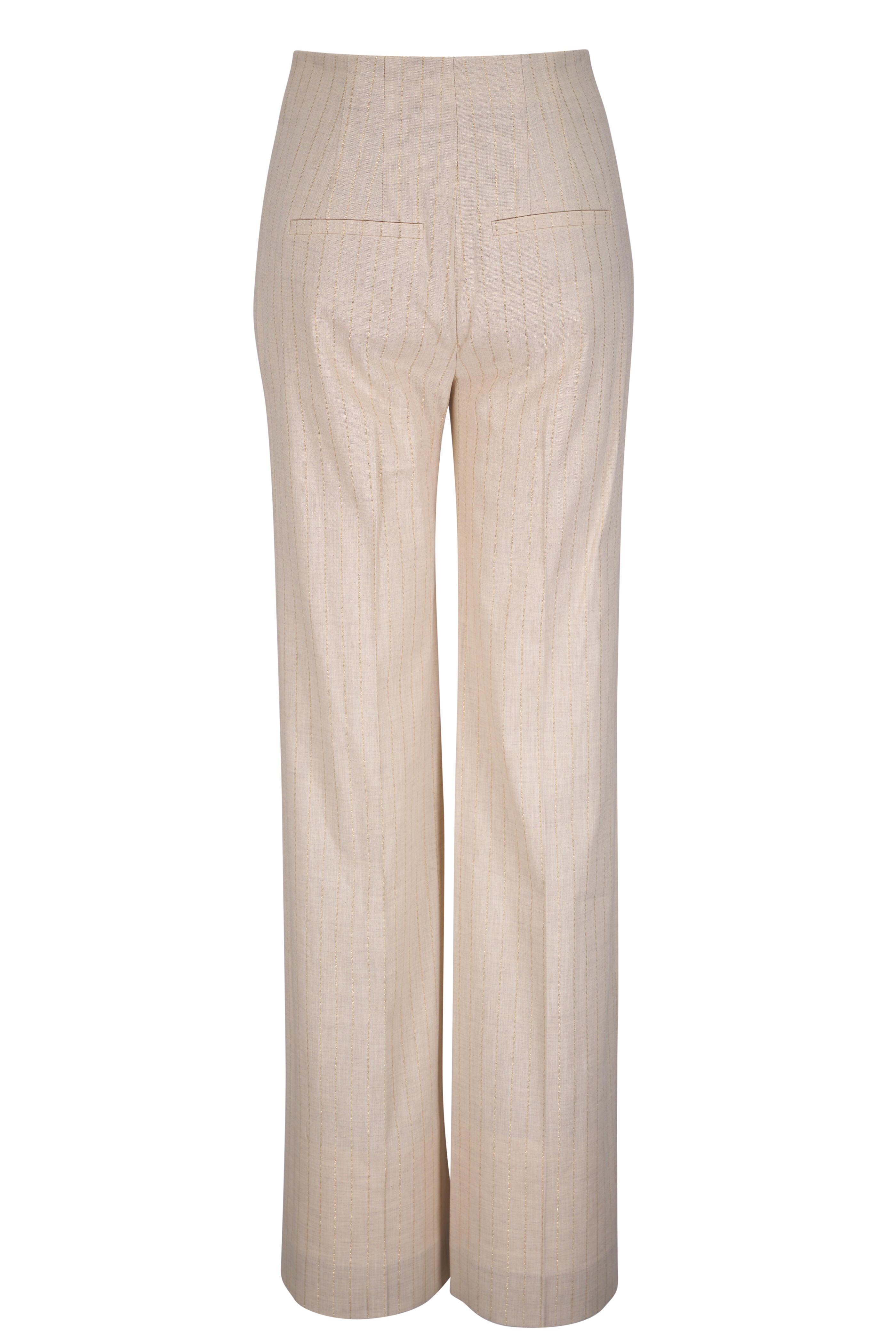 Veronica Beard - Jude Off White Wide Leg Pant