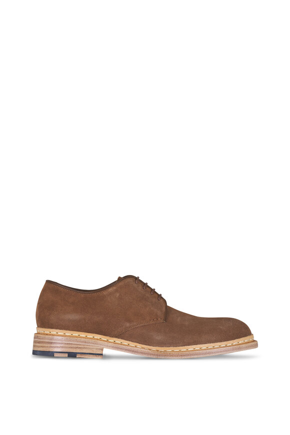 Heschung Crocus Tan Suede Derby Shoe - view 2