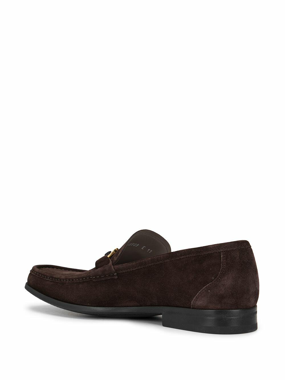 Ferragamo - Grandioso Dark Brown Suede Bit Loafer