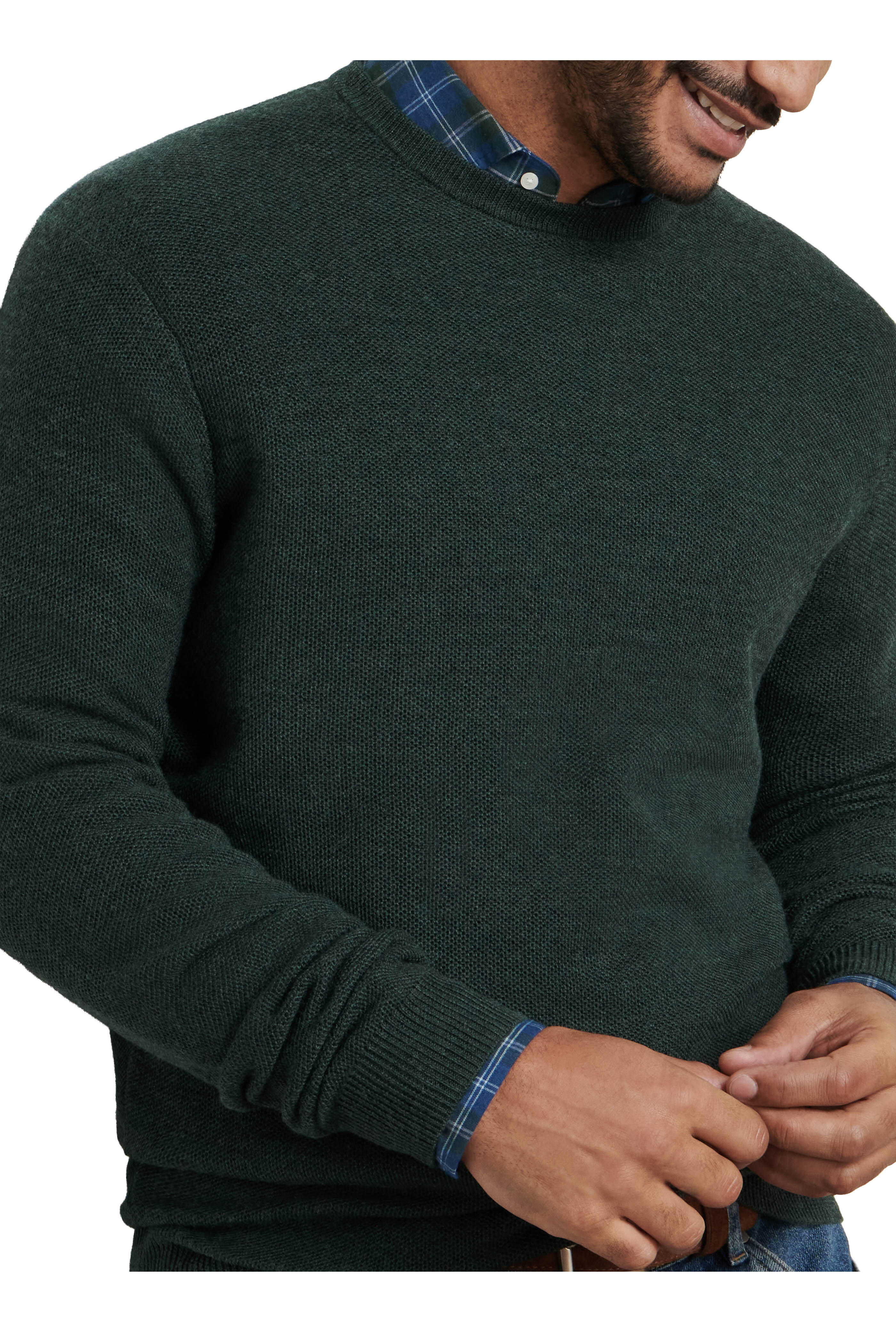 Peter Millar - Honeycomb Green Crewneck Sweater