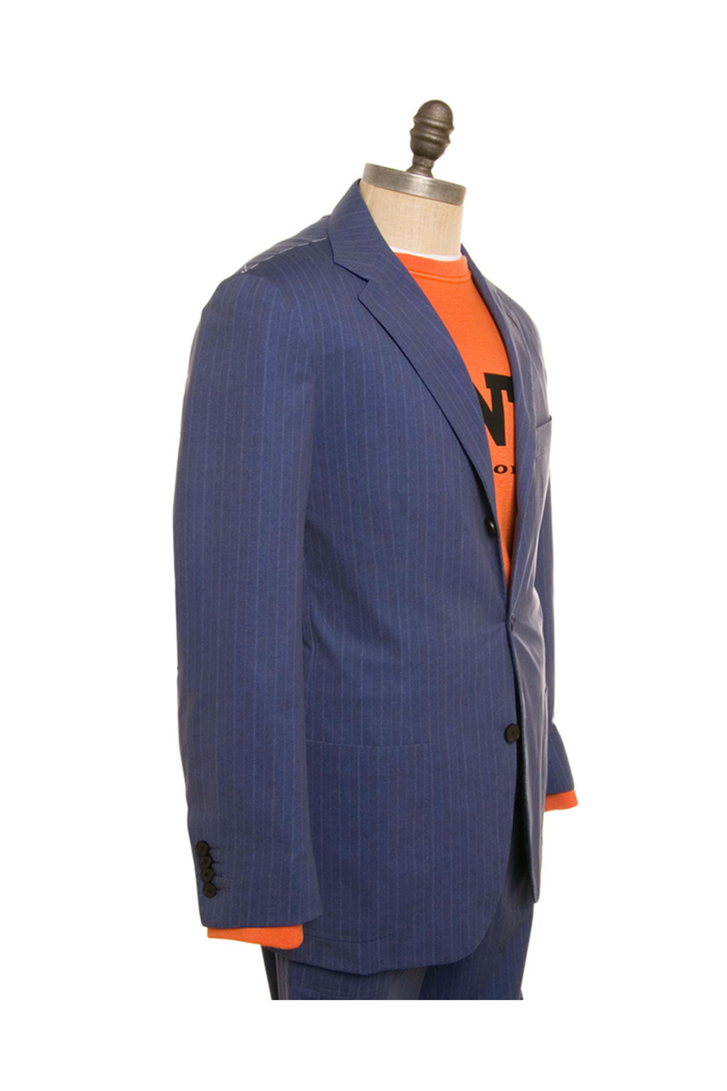 KNT - High Blue Tech Pinstripe Suit