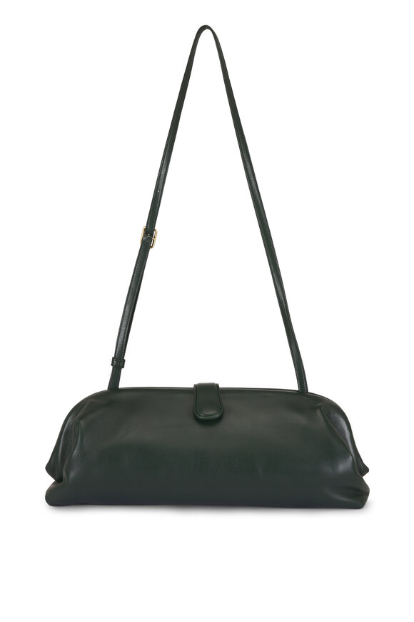 Bottega Veneta Lauren 1979 Alpi Green Leather Clutch