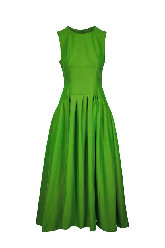 Carolina Herrera Lawn Green Midi Dress