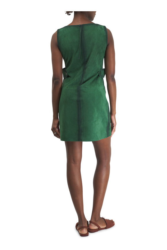 Dorothee Schumacher - Soft Touch Green Suede Mini Dress