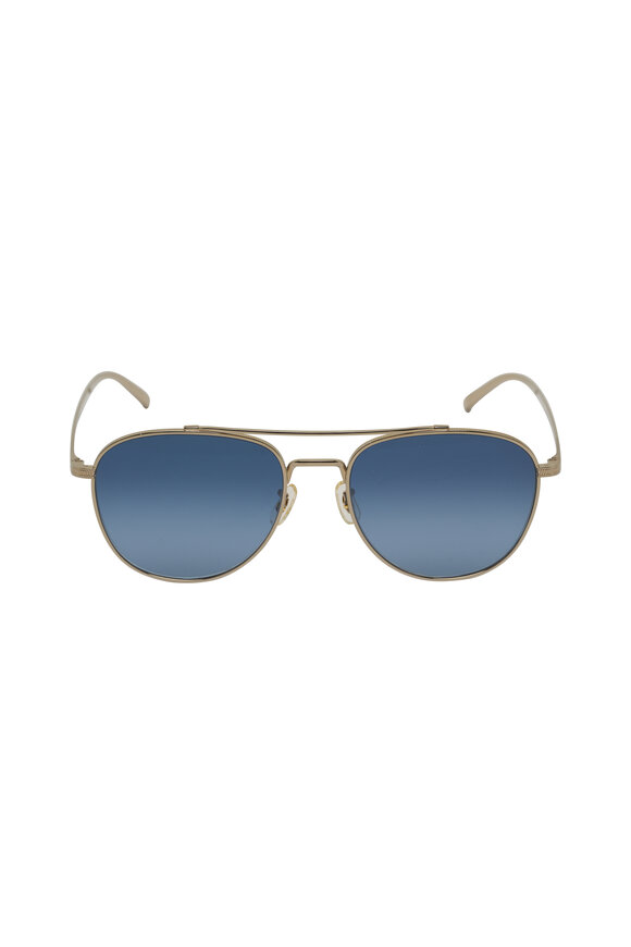 Oliver Peoples Rivetti Gold & Marine Gradient Sunglasses - view 2
