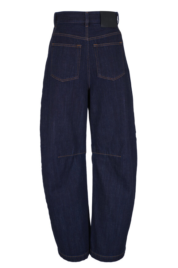 Loewe - Anagram Indigo Blue Denim Barrel Pant