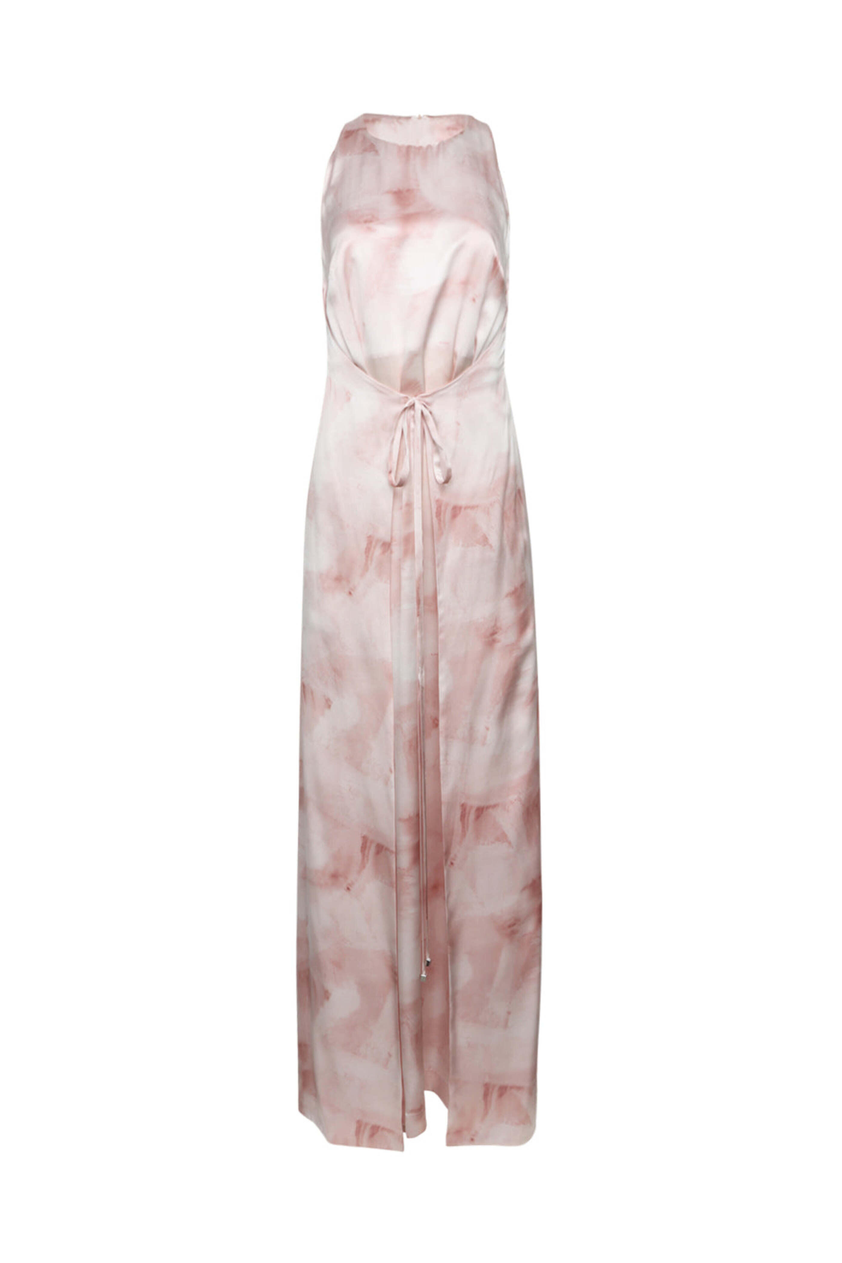 ワンピース KITON PRINTED SILK DRESS Kiton - Gold Printed Silk Maxi Dress | Mitchell Stores