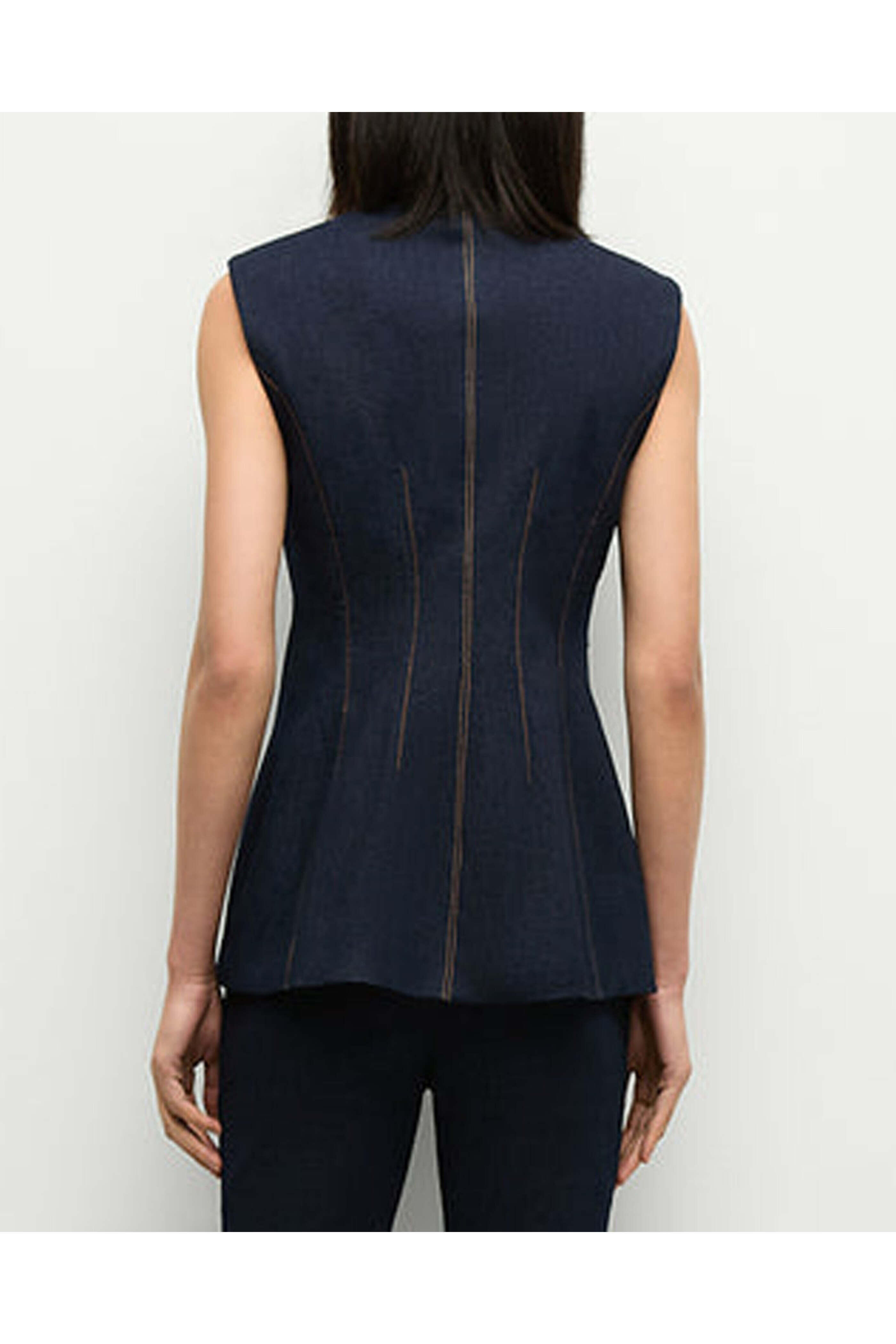 Veronica Beard - Dark Oxford Jessup Denim Vest