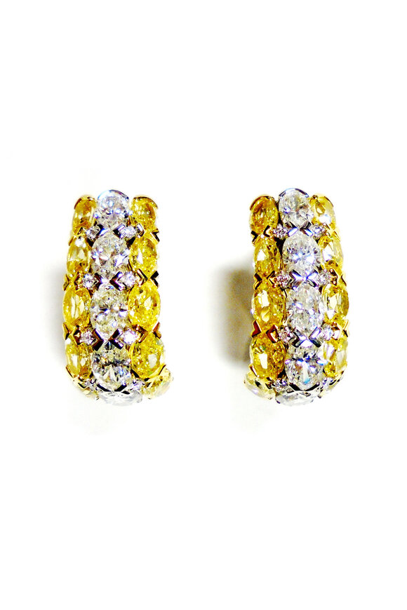 Etho Maria 18k Yellow Gold and White Gold Earrings