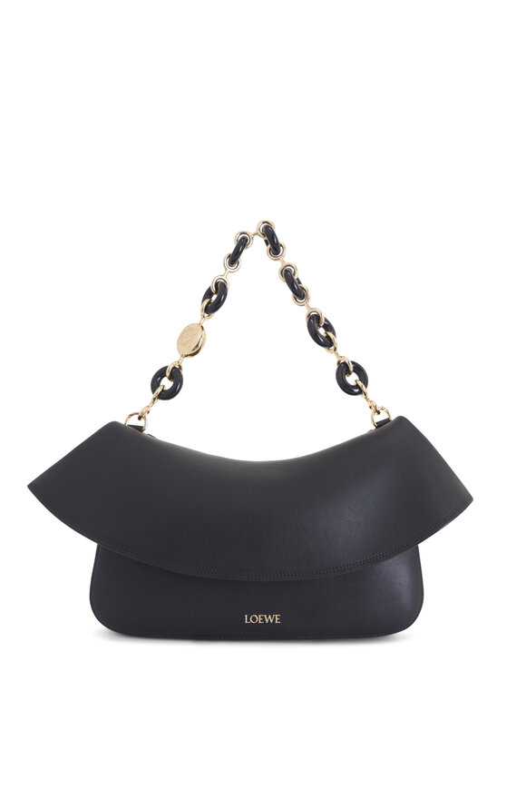 【SS25＊日本未入荷】Black leather Le 5 a 7 crossbody bag Saint Laurent - Le 5 à 7 Black Shiny Leather Hobo Shoulder Bag