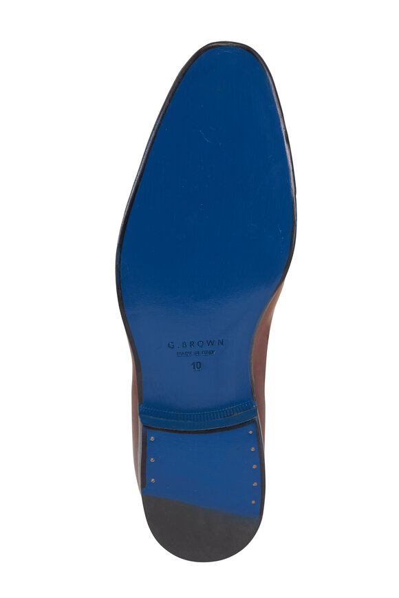 G Brown Pesaro Brown Leather Dress Shoe - view 4