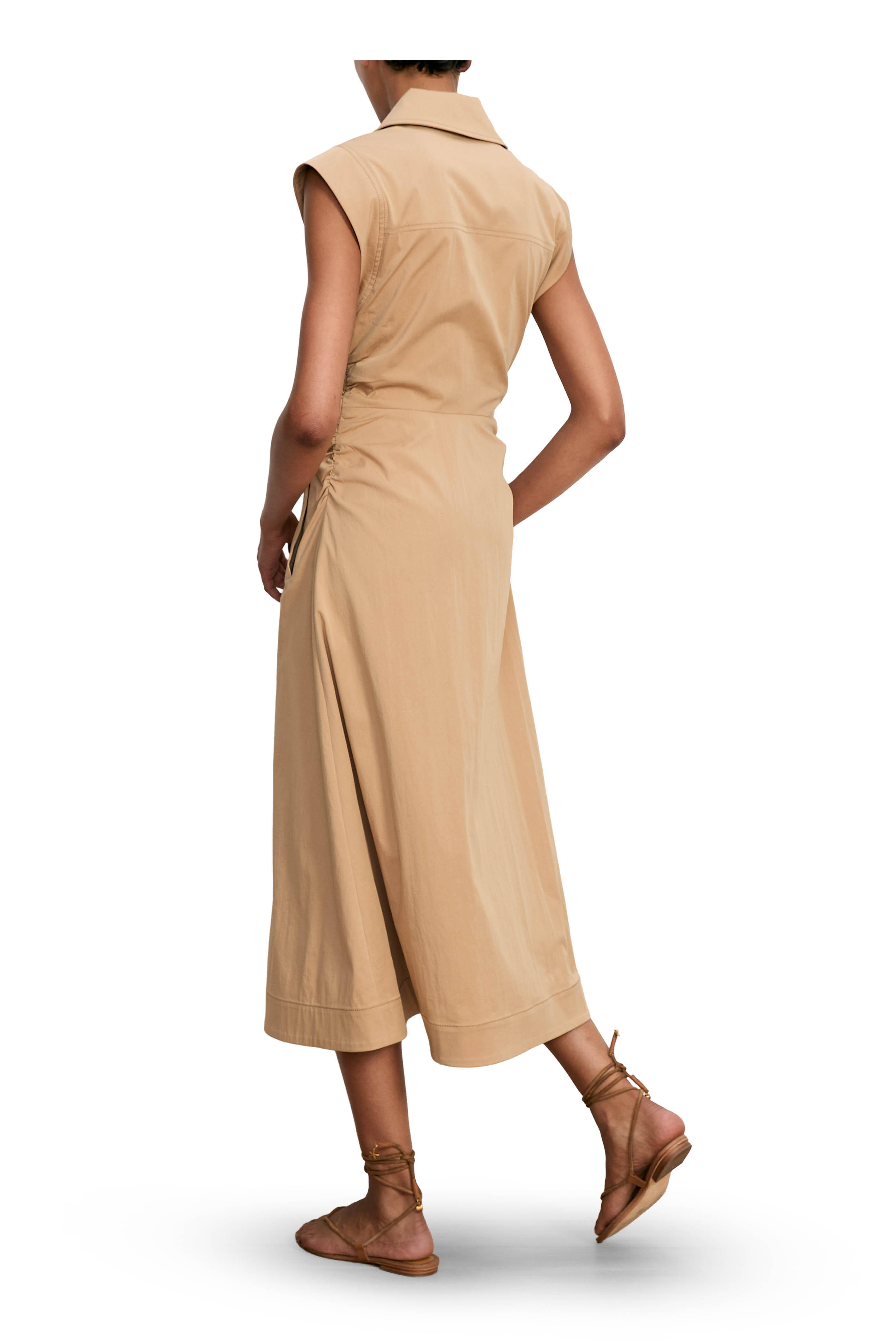 Veronica Beard - Orla Khaki Midi Shirtdress - view 3
