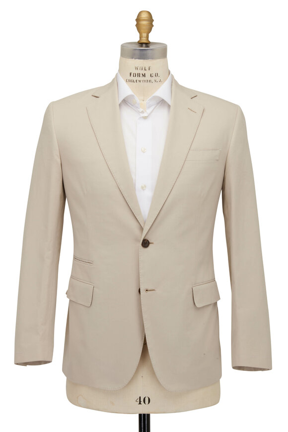 Brioni - Beige Cotton & Cashmere Suit | Mitchell Stores