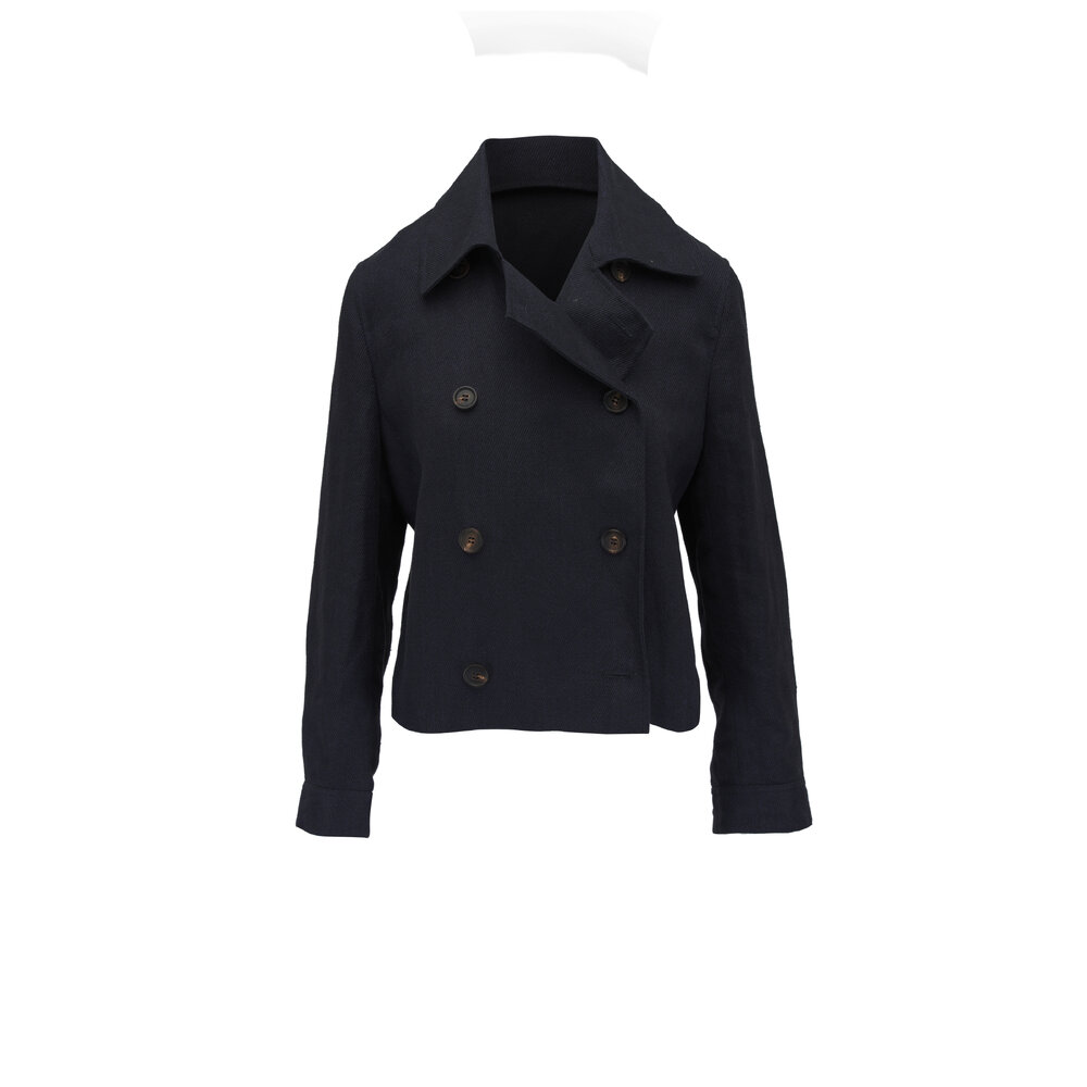 アウターその他 BRUNELLO CUCINELLI Double-breasted wool coat BLUE NAVY Brunello Cucinelli Men's Double-Faced Wool Trench Coat