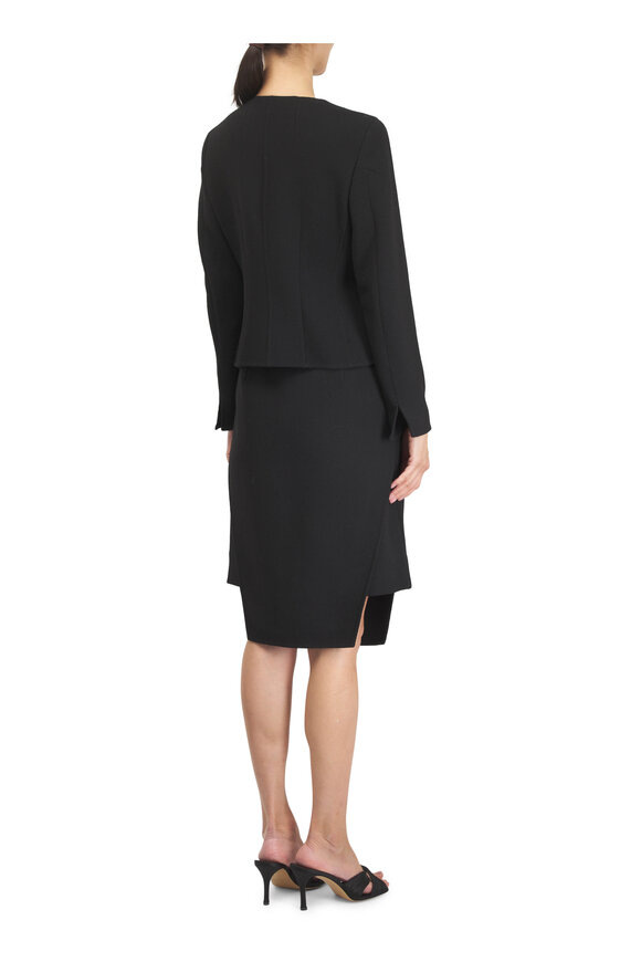 Akris Desiree Black Double-Faced Wool Jacket - view 4