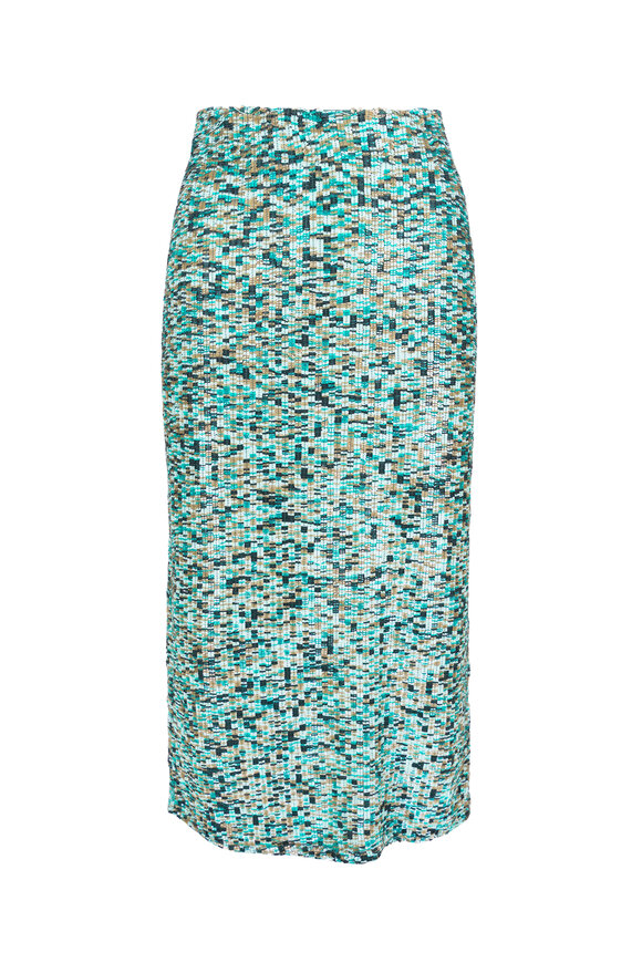 TWP Sylkie Darkest Spuce Multi Sequined Skirt