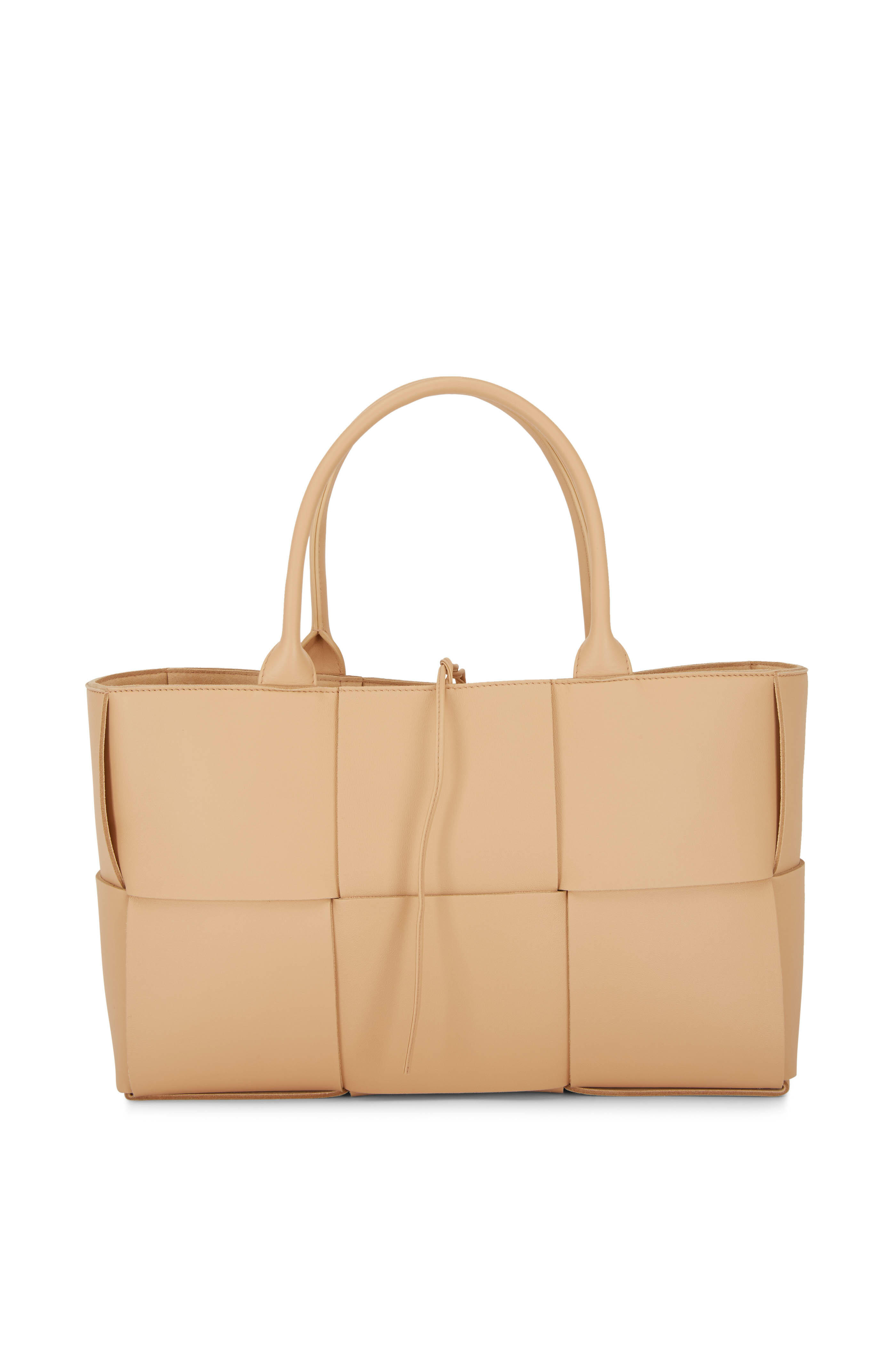 Bottega Veneta - Acro Almond Wide Woven Leather Tote