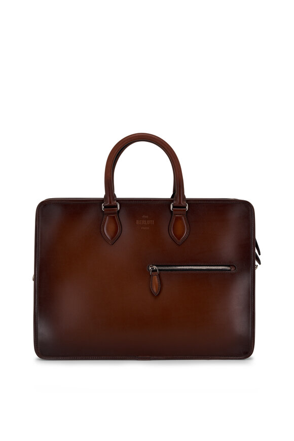 Berluti - Deux Jours Cacao Brown Leather Briefcase