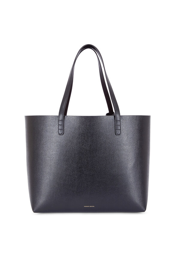 Mansur Gavriel Black Saffiano Large Tote - view 2
