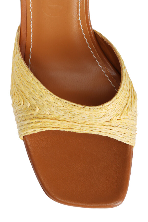 Staud Sloane Raffia & Leather Sandal, 95mm - view 5