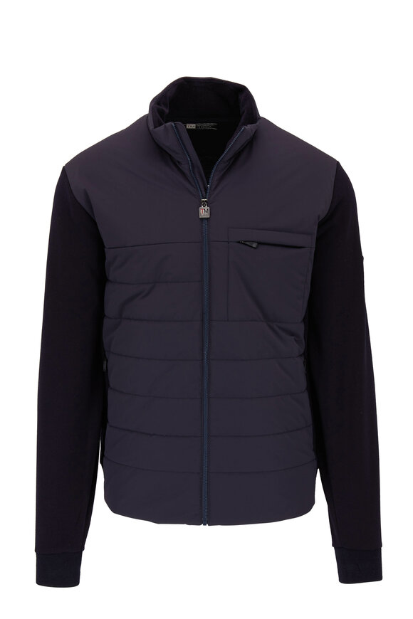 Z Zegna - Navy Blue Techmerino Wool & Quilted Nylon Jacket 