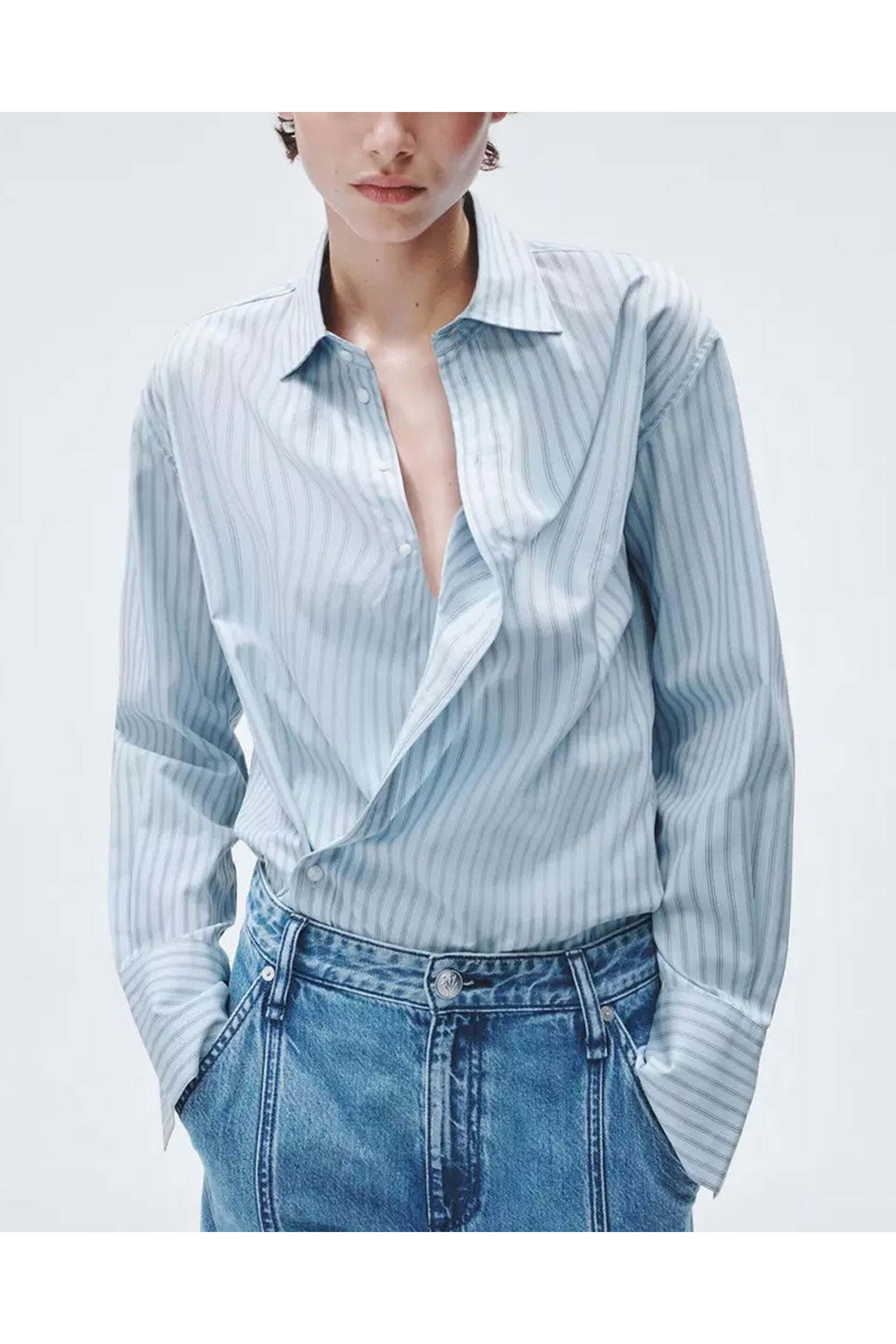 Rag & Bone - Cool Blue Indiana Stripe Shirt